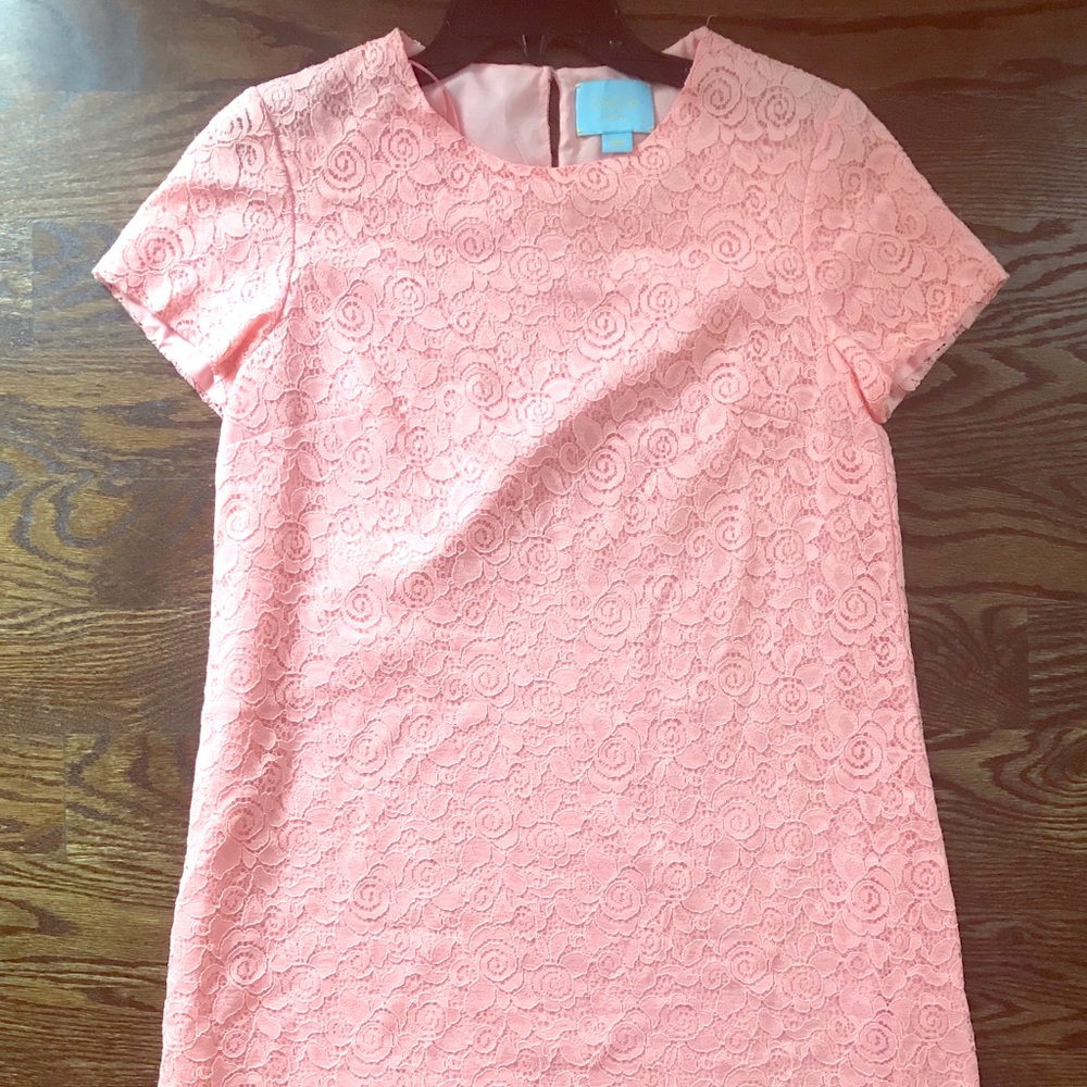 CeCe by Cynthia Steffe Peach Lace Shift Dress